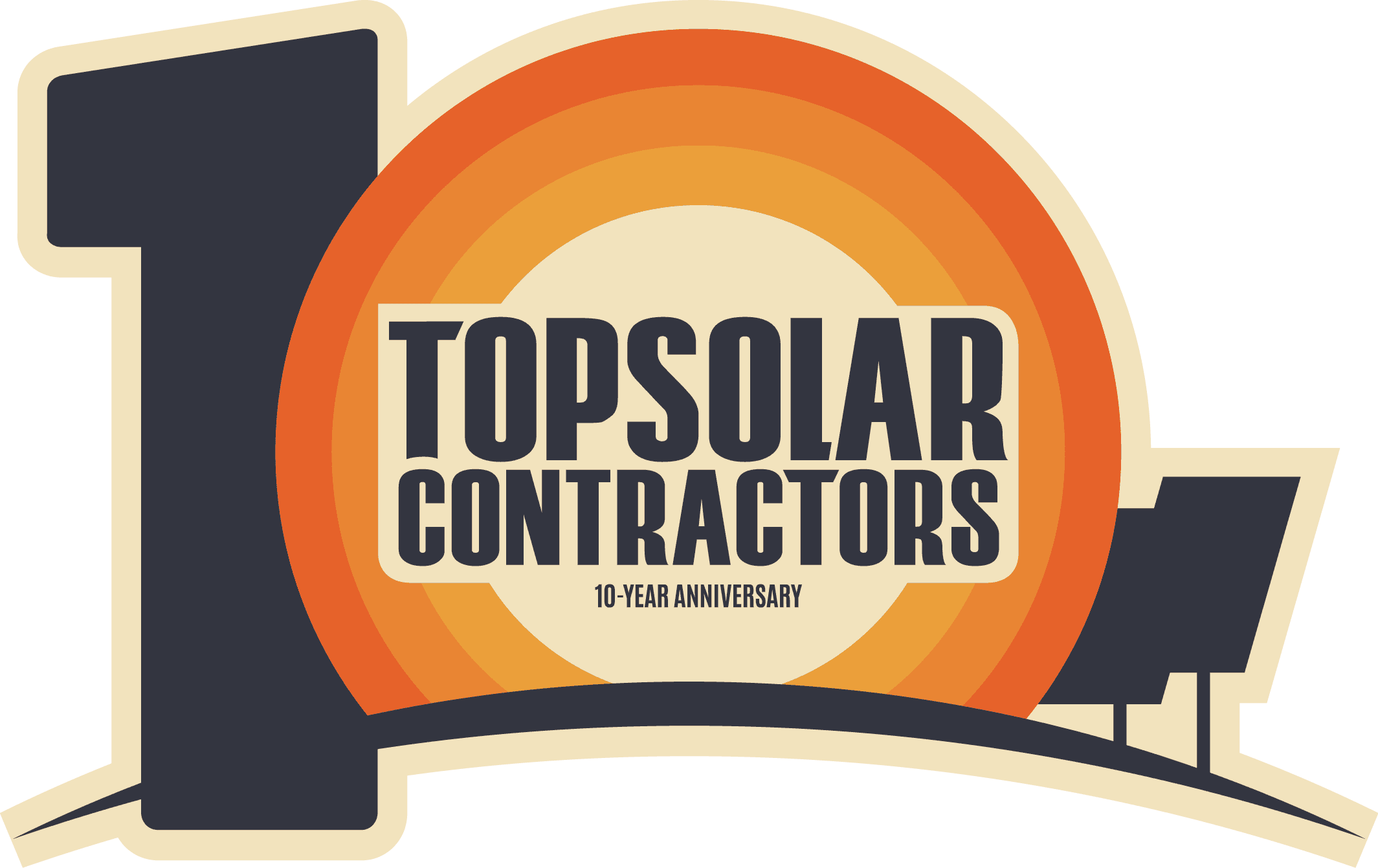 2021 Top Solar Contractor 10th Anniversary Logo