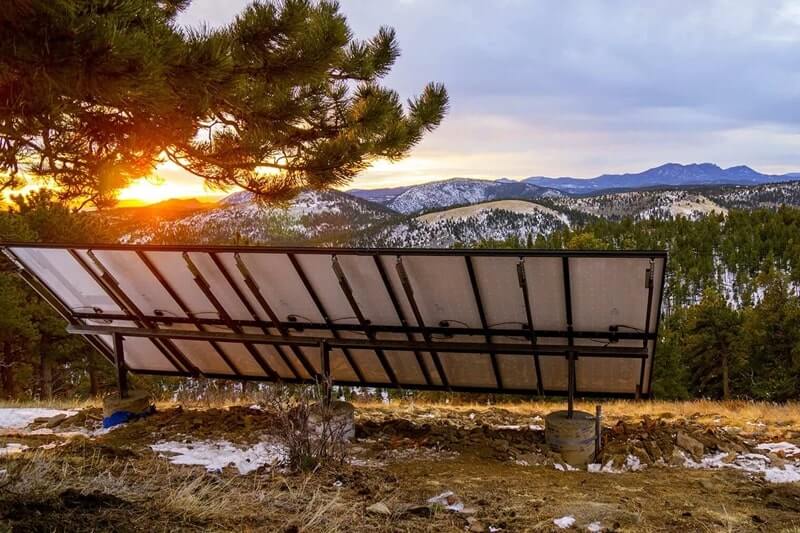Sunset solar panels