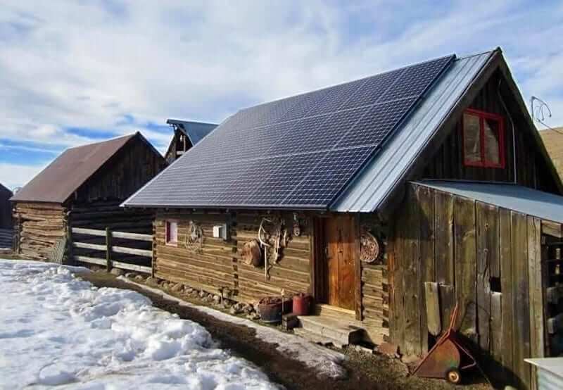 Montana Cabin with Off-Grid Solar System