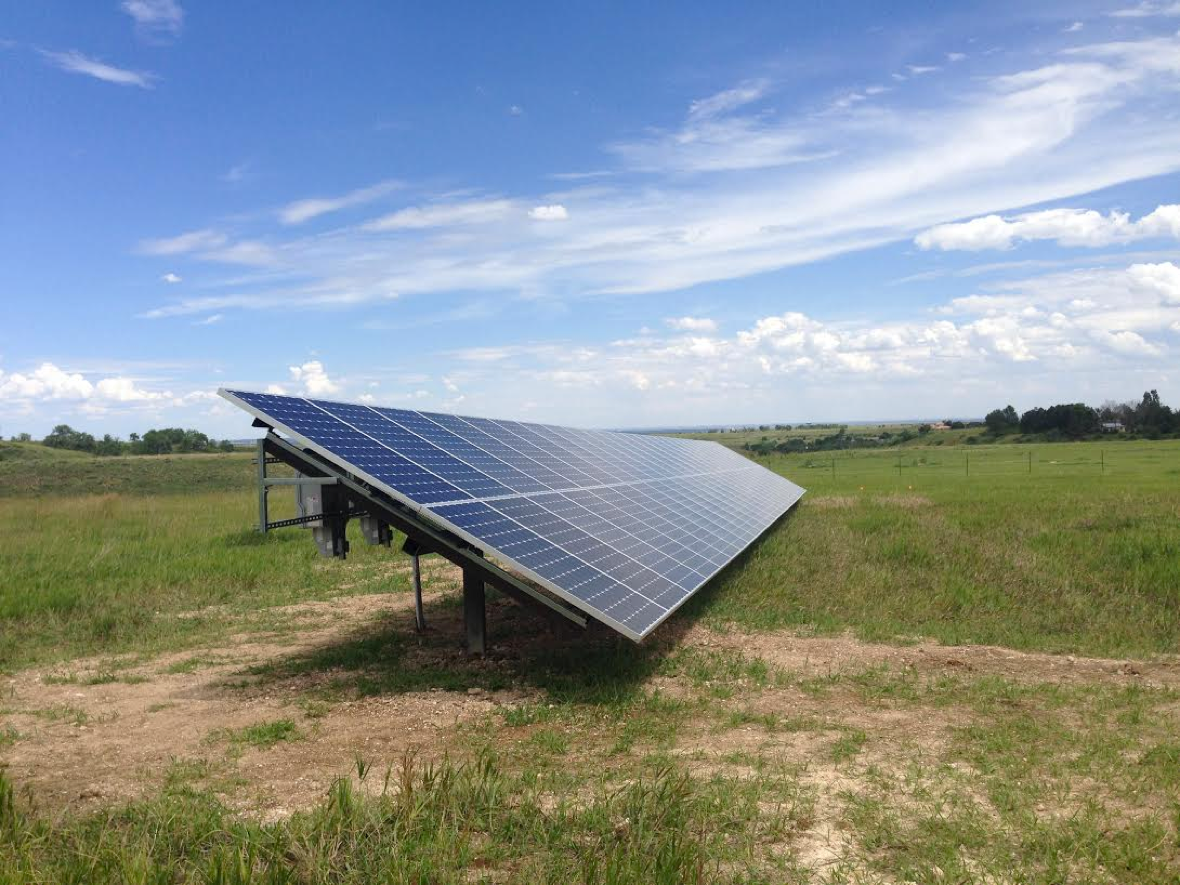 Remote Solar Panel Installation in Field