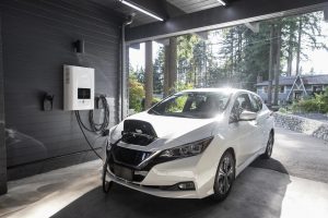 EV plugged into Garage Charger