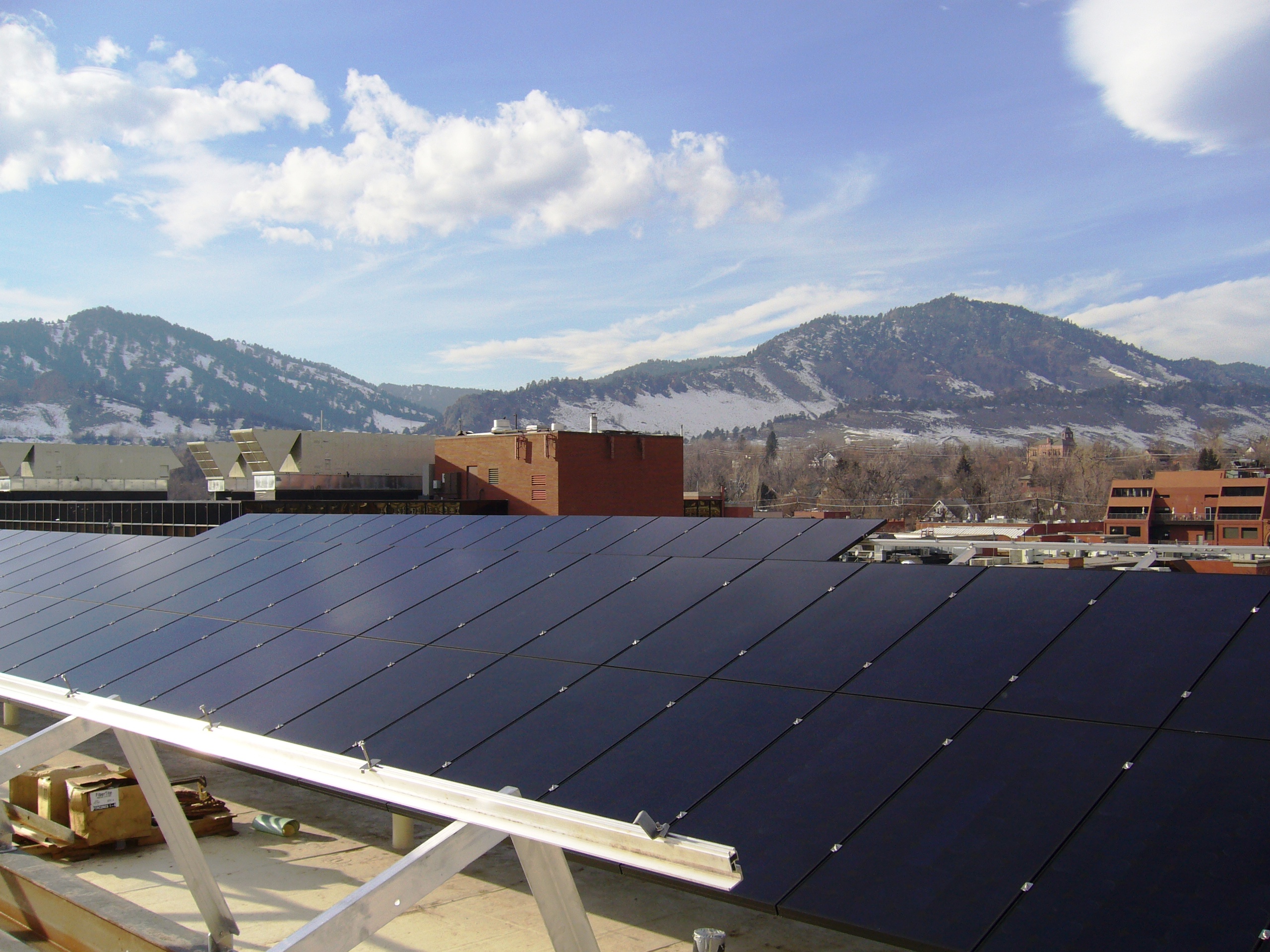 Photos of Solar Installation on Broadway St. in Boulder